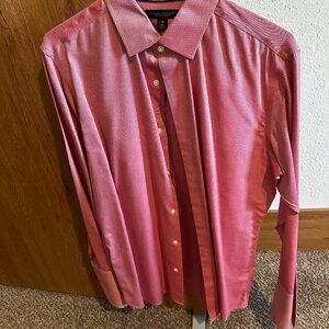 Red Banana Republic Button Down bar/dress shirt L 16 1/2 Slim Fit non-iron